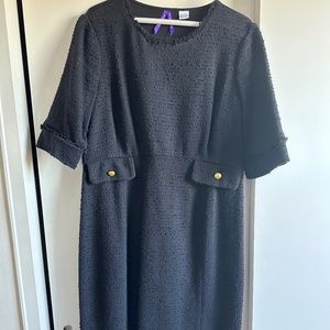 Seraphine Maternity Black Tweed Dress